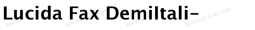 Lucida Fax DemiItali字体转换